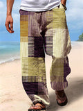 Men's Oversized Color Block Casual Beach Pants for Summer