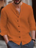 Men's Linen Extra Loose Autumn Long Sleeve Shirt