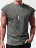 Male Summer Leisure Solid Sleeveless Tank Tops T-shirts