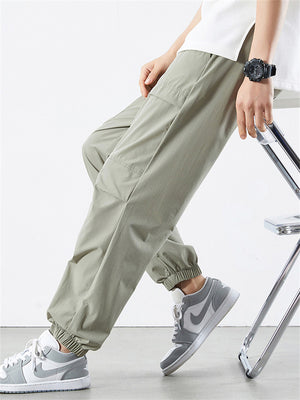 Simple Thin Quick Dry Drawstring Pants for Men