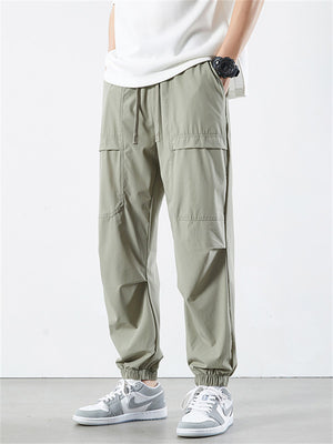 Simple Thin Quick Dry Drawstring Pants for Men