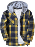 Spring Autumn Men's Trendy Plaid Hoodies