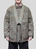 Men's Snakeskin Grain Jacquard Cotton Padded Coats