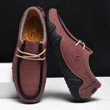 Men's Relaxed Cozy Contrast Color Lace-Up Flats