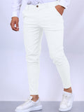 Men's Casual Pure Color Slim Fit Formal Pants