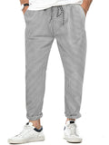 Men's Relaxed Fit Striped Straight-Leg Trousers