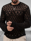 Men's Vogue Sexy Cut-Out Slim Fit Party Knit Shirt