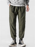 Spring Autumn Men's Casual Ankle Tie Cargo Pants