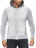 Winter Men's Zip Up Hooded Knitted Sweater