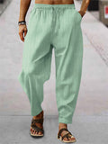 Men's Linen Loose Striped Harem Pants