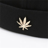 Maple Leaf Rivet Dome Hat Portable Hip Hop Skullcap