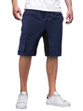 Male Contrast Color Drawstring Casual Summer Shorts