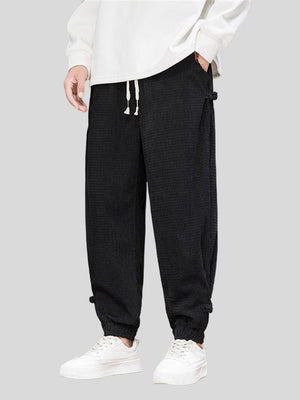 Men's Autumn Mini Square Corduroy Ankle Banded Pants