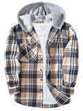 Spring Autumn Men's Trendy Plaid Hoodies