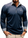 Office Wear Lapel Long Sleeve Autumn Polo Shirt for Men