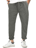 Men's Relaxed Fit Striped Straight-Leg Trousers