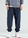 Men's Fashion Corduroy Drawstring Ankle-tied Trousers