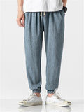 Men's Cozy Elastic Waist Casual Linen Pants