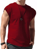 Male Summer Leisure Solid Sleeveless Tank Tops T-shirts