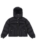 Men's Hooded Puffer Jacket Zipper Cotton Padded Coat