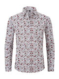 Stylish Printed Turn-down Collar Holiday Shirt for Male