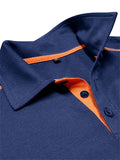 Male Summer Contrast Color Turn-down Collar Polo Shirts