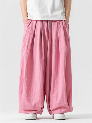 Men's Japanese Casual Pleated Loose Lantern Pants