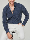 Stylish Printed Turn-down Collar Holiday Shirt for Male