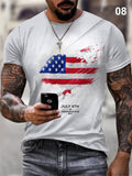 Men's Fashion American Independence Day Printed Slim Fit T-shirt