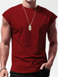 Male Summer Leisure Solid Sleeveless Tank Tops T-shirts