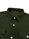 Men's Casual Corduroy Long Sleeve Autumn Button Shirt