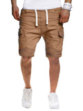 Male Casual Pleated Multi-pocket Outdoor Cargo Shorts