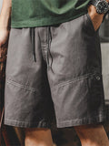 Loose-fitting Drawstring Knee-Length Cargo Shorts for Male