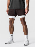 Men's Stretchy Quick Dry Double-Layer Basketball Shorts