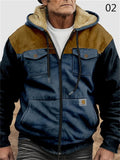 Winter Men's Fleece Lined Warm Hooded Coats