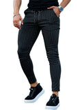 Men's Fashion Slim Fit Stripe Business Formal Dress Pants