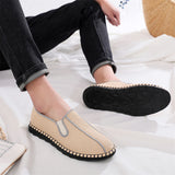 Simple Cozy Cotton Linen Slip-On Flats for Men