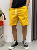 Men's Stylish Drawstring Corduroy Knee Length Shorts