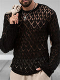 Men's Vogue Sexy Cut-Out Slim Fit Party Knit Shirt