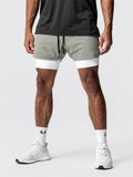 Men's Stretchy Quick Dry Double-Layer Basketball Shorts