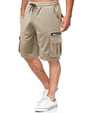 Male Modish Plus Size Elasticated Waist Pockets Shorts