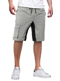 Male Contrast Color Drawstring Casual Summer Shorts