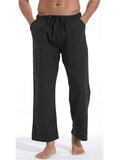 Male Solid Color Elastic Waist Large Size Pants