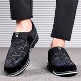 Men's Trendy Printed Rubber Sole Slip On Flat Shoes