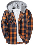 Spring Autumn Men's Trendy Plaid Hoodies