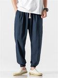 Men's Cozy Elastic Waist Casual Linen Pants