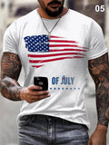 Men's Fashion American Independence Day Printed Slim Fit T-shirt