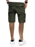 Male Casual Pleated Multi-pocket Outdoor Cargo Shorts