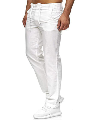 Simple Slim Fit Pure Color Casual Pants for Men