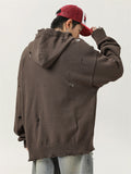 Ripped Loose Knitted Hoodies for Men